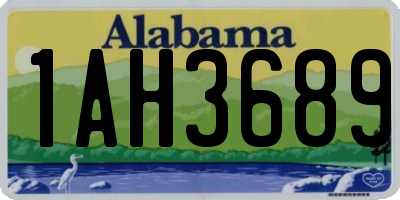 AL license plate 1AH3689