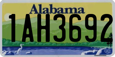AL license plate 1AH3692