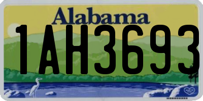 AL license plate 1AH3693