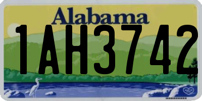 AL license plate 1AH3742