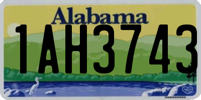 AL license plate 1AH3743