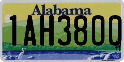 AL license plate 1AH3800