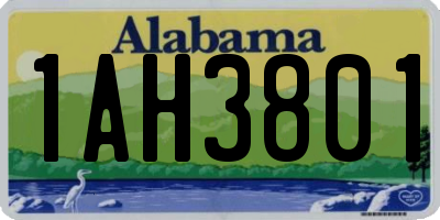 AL license plate 1AH3801