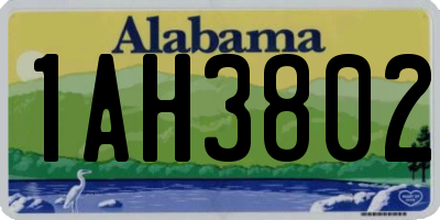 AL license plate 1AH3802