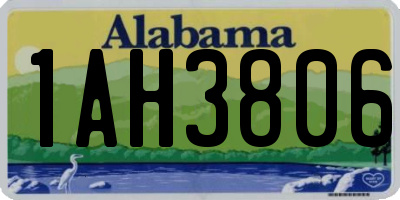AL license plate 1AH3806
