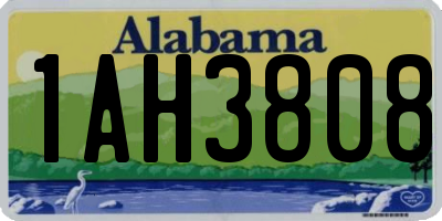 AL license plate 1AH3808