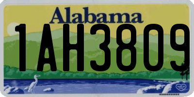 AL license plate 1AH3809