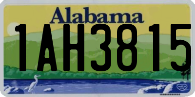 AL license plate 1AH3815