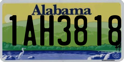 AL license plate 1AH3818