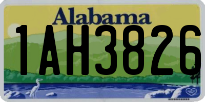 AL license plate 1AH3826