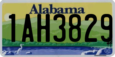 AL license plate 1AH3829