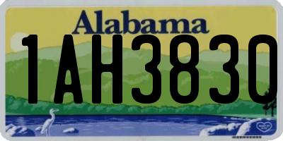 AL license plate 1AH3830