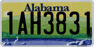 AL license plate 1AH3831