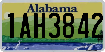 AL license plate 1AH3842