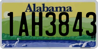AL license plate 1AH3843