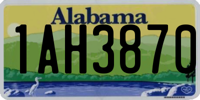 AL license plate 1AH3870