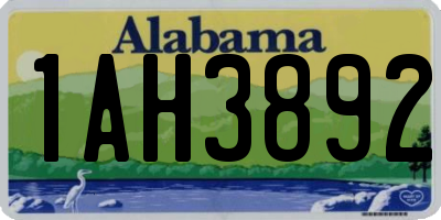 AL license plate 1AH3892