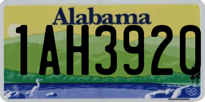 AL license plate 1AH3920