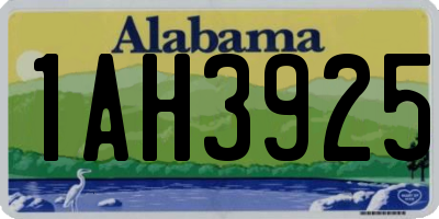 AL license plate 1AH3925