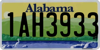 AL license plate 1AH3933