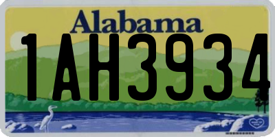 AL license plate 1AH3934