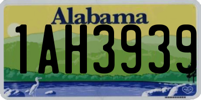 AL license plate 1AH3939