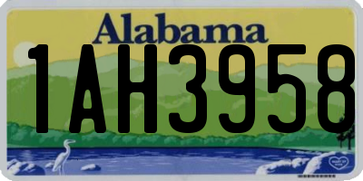 AL license plate 1AH3958