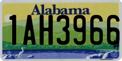 AL license plate 1AH3966