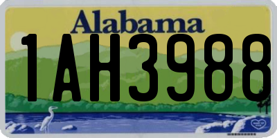 AL license plate 1AH3988