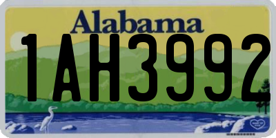 AL license plate 1AH3992