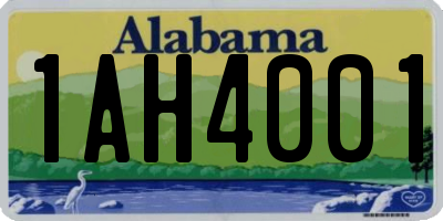 AL license plate 1AH4001