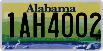 AL license plate 1AH4002