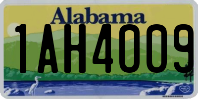 AL license plate 1AH4009