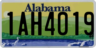 AL license plate 1AH4019