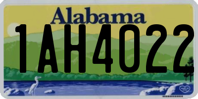 AL license plate 1AH4022