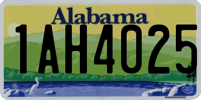 AL license plate 1AH4025