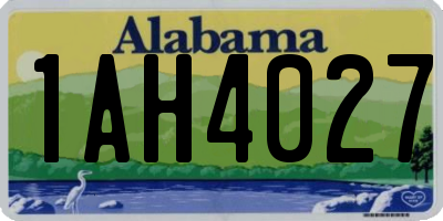 AL license plate 1AH4027