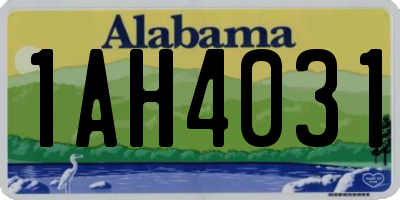 AL license plate 1AH4031