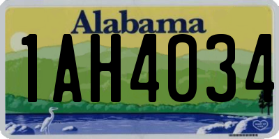AL license plate 1AH4034