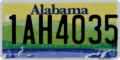 AL license plate 1AH4035