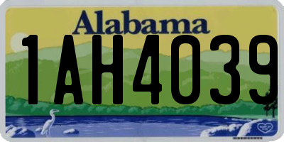 AL license plate 1AH4039