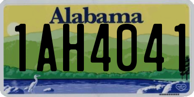 AL license plate 1AH4041