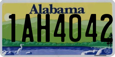 AL license plate 1AH4042