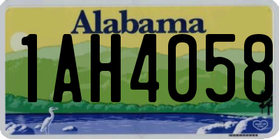 AL license plate 1AH4058
