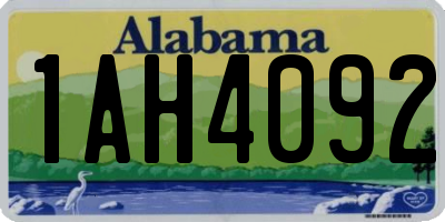 AL license plate 1AH4092