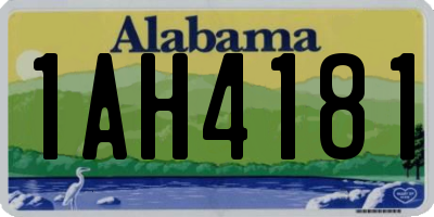 AL license plate 1AH4181