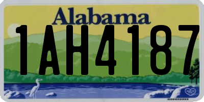 AL license plate 1AH4187
