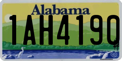 AL license plate 1AH4190