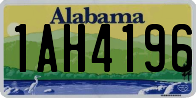 AL license plate 1AH4196