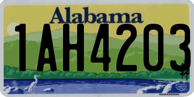 AL license plate 1AH4203
